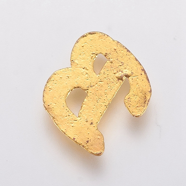 

PandaHall Alloy Cabochons, Letter, Golden, Letter.B, B: 8x7x1mm Alloy Letter B