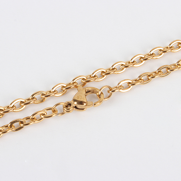 

PandaHall 304 Stainless Steel Cable Chain Necklace Making, with Lobster Claw Clasps, Vacuum Plating, Golden, 29.5 inch(74.9cm) 304 Stainless...