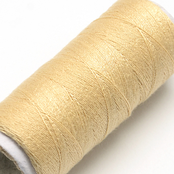 

PandaHall 402 Polyester Sewing Thread Cords for Cloth or DIY Craft, Wheat, 0.1mm, about 120m/roll, 10rolls/bag Polyester Orange
