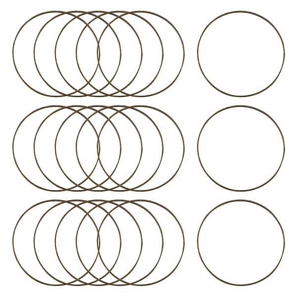 

PandaHall Brass Linking Rings, Nickel Free, Antique Bronze, 30x0.7~1mm Brass Ring