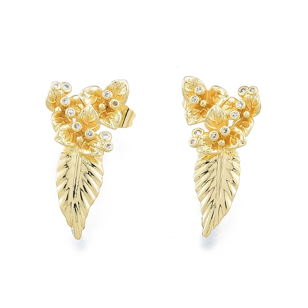 Boucles D'oreilles Pendantes Fleur De Vie Avec Oxyde De Zirconium Cubique Transparent