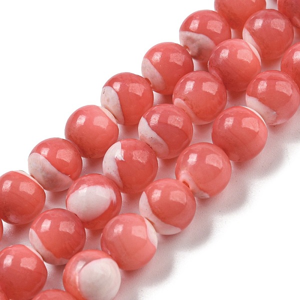 

PandaHall Dyed Natural Trochus Shell Beads Strands, Round, Light Coral, 6mm, Hole: 1.2mm, about 69pcs/strand, 14.80 inch(37.6cm) Trochus...