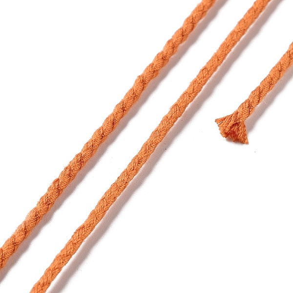 

PandaHall 20M Polyester Braided Cord for Jewelry Making, Round, Dark Orange, 2mm, about 21.87 Yards(20m)/Roll Polyester