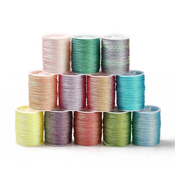 

PandaHall 12 Rolls 12 Colors 6-Ply Polyester Cord, for Jewelry Making, Mixed Color, 0.5mm, about 18~20m/roll, 1 roll/color Polyester..., Multicolor