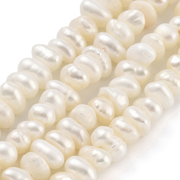 

PandaHall Natural Keshi Pearl Cultured Freshwater Pearl Beads Strands, Baroque Pearls, Nuggets, Grade 2A+, Navajo White, 3~4mm, Hole: 0.6mm...