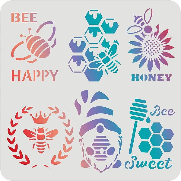 

PandaHall Large Plastic Reusable Drawing Painting Stencils Templates, for Painting on Scrapbook Fabric Tiles Floor Furniture Wood, Square..., White