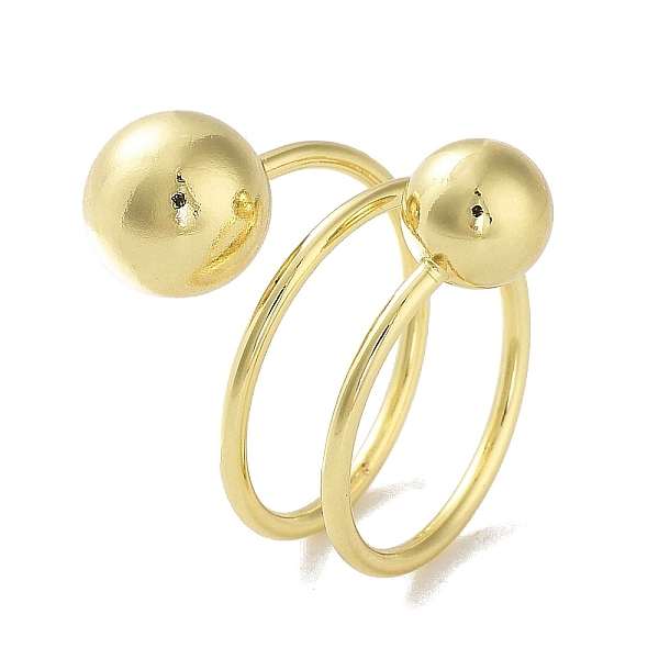 

PandaHall Rack Plating Brass Cuff Rings, Long-Lasting Plated for Women, Lead Free & Cadmium Free, Real 18K Gold Plated, US Size 6 3/4...