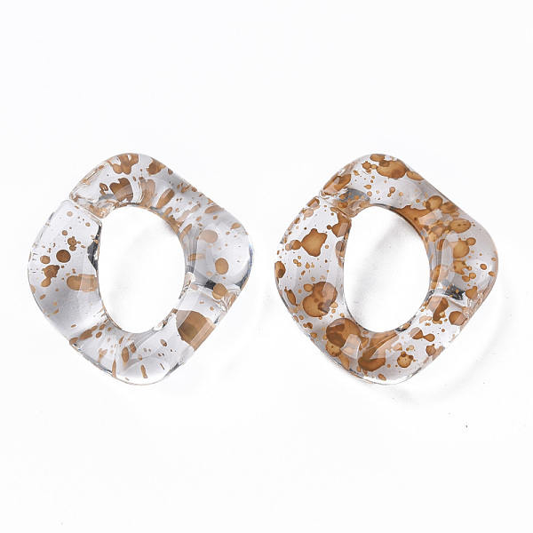 

PandaHall Transparent Acrylic Linking Rings, Quick Link Connectors, for Curb Chains Making, Twist Oval, Camel, 31x29x7mm, Inner Diameter..., Brown