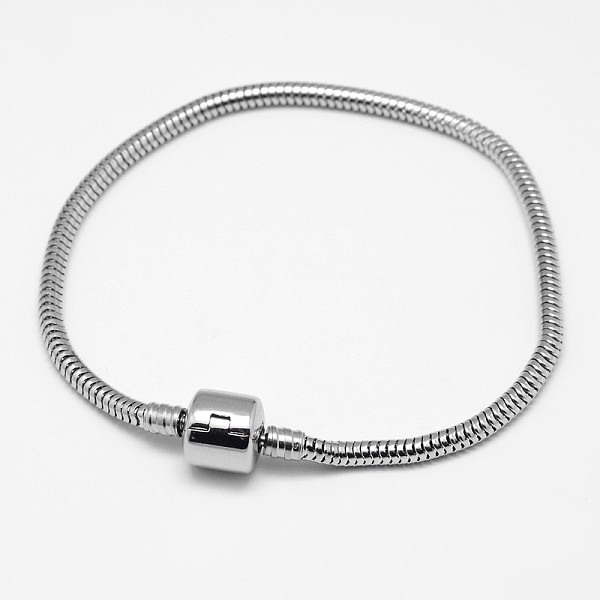 

PandaHall 304 Stainless Steel European Style Bracelets for Jewelry Making, Stainless Steel Color, 200x3mm Stainless Steel