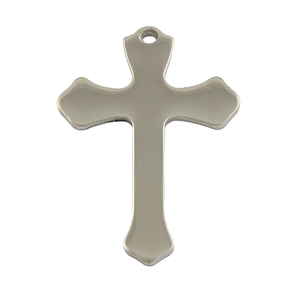 

PandaHall Cross 201 Stainless Steel Pendants, Stainless Steel Color, 20x15x1mm, Hole: 1.5mm 201 Stainless Steel Cross