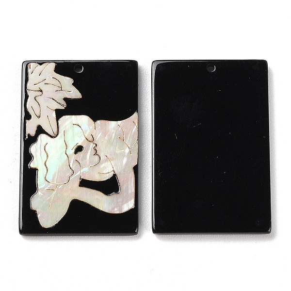 

PandaHall Opaque Human Lying Down Pattern Acrylic Pendants, with Shell, Black, Rectangle, 37.5x24~24.5x2.3mm, Hole: 1.5mm Acrylic Rectangle...