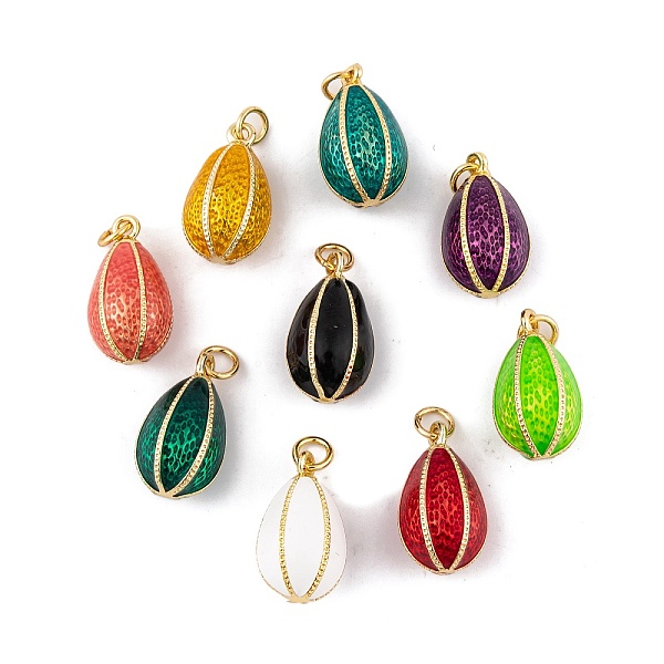 

PandaHall Brass Enamel Pendants, with Jump Ring, Real 18K Gold Plated, Teardrop Charm, Mixed Color, 19x11mm, Hole: 3mm Brass+Enamel Teardrop..., Multicolor