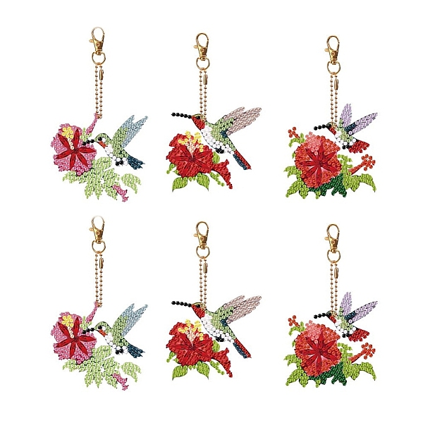

PandaHall Flowr Bird DIY Diamond Painting Keychain Kit, Including Acrylic Board, Keychain Clasp, Bead Chain, Resin Rhinestones Bag, Diamond..., Multicolor