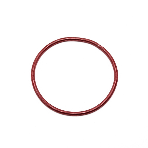 

PandaHall 3MM Steel Wire Spring Stretch Bracelet for Women, FireBrick, 7-1/8 inch(18cm) Steel Red