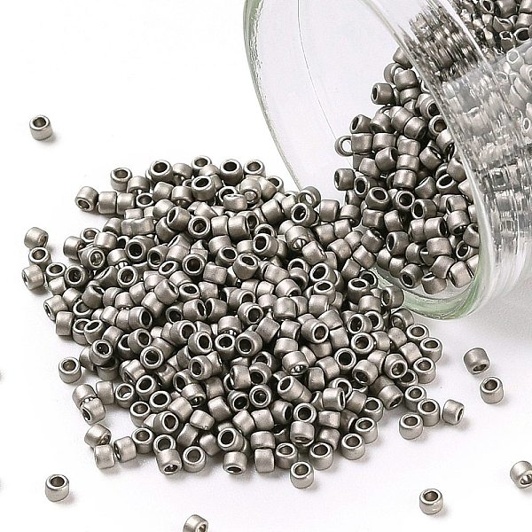 

PandaHall TOHO Round Seed Beads, Japanese Seed Beads, Matte, (566) Opaque Metallic Frosted Antique Silver, 15/0, 1.5mm, Hole: 0.7mm, about...