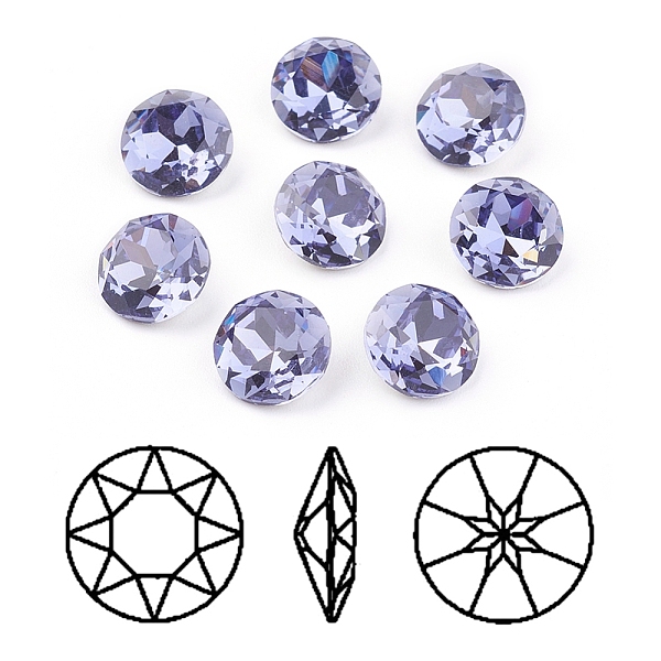 

PandaHall Pointed Back & Back Plated K9 Glass Rhinestone Cabochons, Grade A, Faceted, Flat Round, Tanzanite, 8x4.5mm Glass Rhinestone Flat..., Purple
