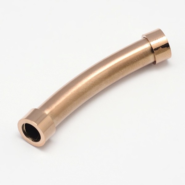 

PandaHall 304 Stainless Steel Tube Beads, Light Gold, 41~42x7~8mm, Hole: 4~5mm 304 Stainless Steel Tube