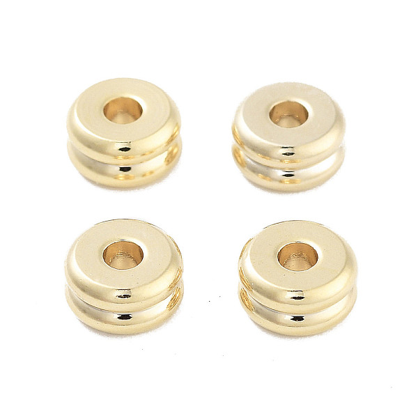 

PandaHall Brass Beads, Cadmium Free & Lead Free, Rondelle, Real 24K Gold Plated, 5.5x3mm, Hole: 1.8mm Brass Rondelle