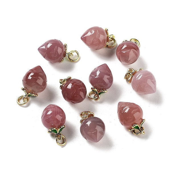 

PandaHall Natural Agate Pendants, Vegetables Charms with Jump Ring, Golden, Carrot, 16~16.5x10.5x10~10.5mm, Hole: 3.4mm Natural Agate Carrot