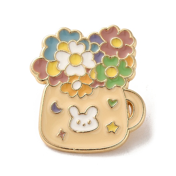 

PandaHall Flower Alloy Enamel Brooch, Bouquet Enamel Pins, for Backpack Clothes, Colorful, 29x25x1.5mm Alloy+Enamel Flower