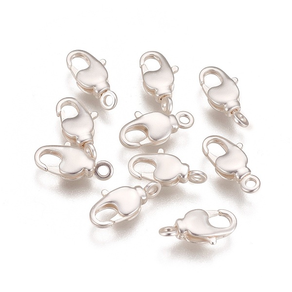 

PandaHall Brass Swivel Lobster Claw Clasps, Swivel Snap Hook, Long-Lasting Plated, Matte Silver Color, 12x6x2.8mm, Hole: 1.4mm Brass
