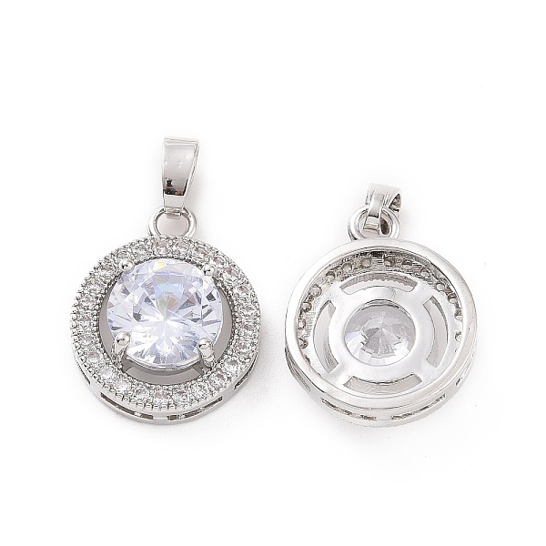 

PandaHall Brass Micro Pave Clear Cubic Zirconia Pendants, Flat Round Charms, Platinum, Clear, 16x13x6mm, Hole: 5x2.5mm Brass+Cubic Zirconia...