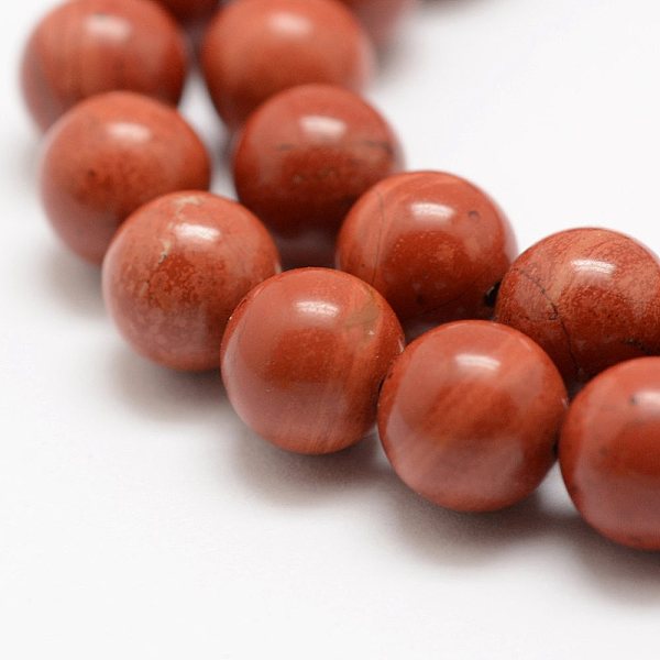 

PandaHall Natural Red Jasper Beads Strands, Grade A-, Round, 8mm, Hole: 1mm, about 49pcs/strand, 15.5 inch(39cm) Red Jasper Round