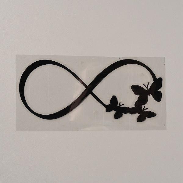 

PandaHall PET Waterproof Self-adhesive Stickers, for Car, Motorcycle Decoration, Black, Infinity Pattern, 170x86x0.1mm, Infinity: 158x68mm...