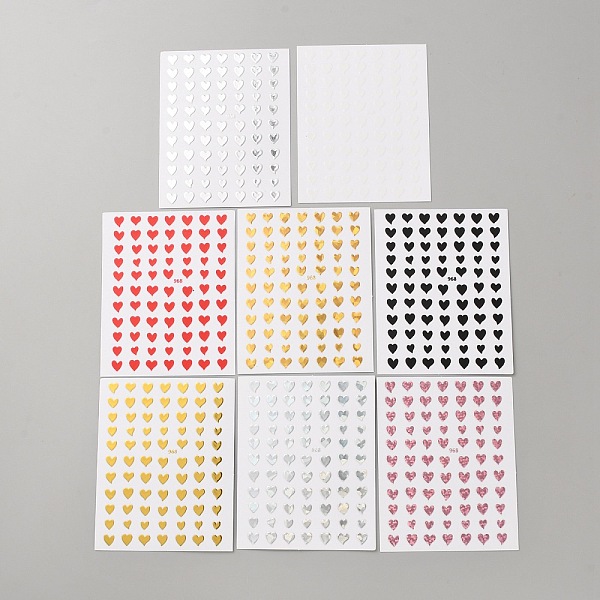 8 シート プラスチック 粘着ネイルアート ステッカー デカール-image-AJEW-WH20073-027-jp