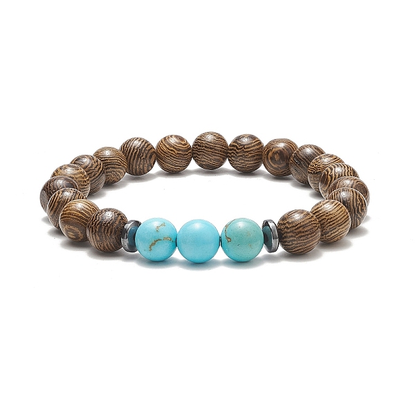 

PandaHall 7Pcs 7 Style Natural & Synthetic Mixed Gemstone & Wenge Wood Beaded Stretch Bracelets Set, Chakra Yoga Stackable Bracelets for..., Brown