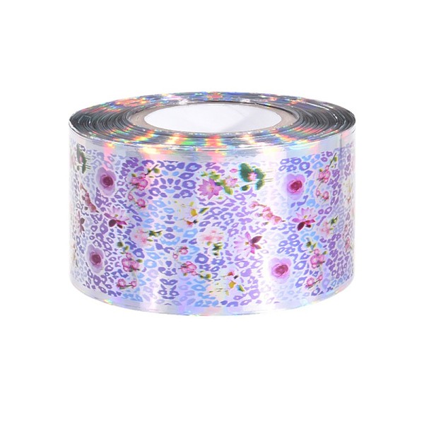 

PandaHall Nail Art Laser Stickers, Self Adhesive, for Nail Tips Decorations, Flower Pattern, 4cm, 120m/roll Paper Flower