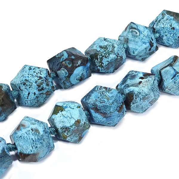 

PandaHall Natural Ocean Jasper Beads Strands, Octagon, Faceted, 17~18x22~23x17~18mm, about 19pcs/strand, 16 inch(40.64cm) Ocean Jasper...