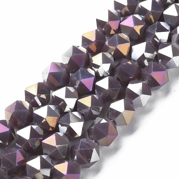 

PandaHall Electroplate Opaque Glass Beads Strands, AB Color Plated, Faceted, Round, Medium Orchid, 5.5x5.5x5.5mm, Hole: 1mm, about...