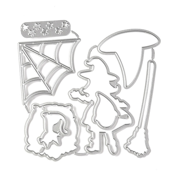 

PandaHall Carbon Steel Embossing Metal Cutting Dies for DIY Template, Decorative Embossing DIY Paper Card, Halloween Theme Pattern, Matte...