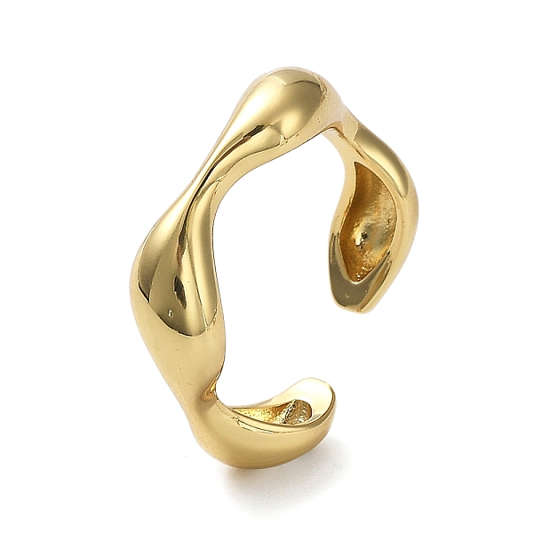 

PandaHall Rack Plating Brass Twist Wave Open Cuff Rings for Women, Lead Free & Cadmium Free, Long-Lasting Plated, Real 18K Gold Plated, US...