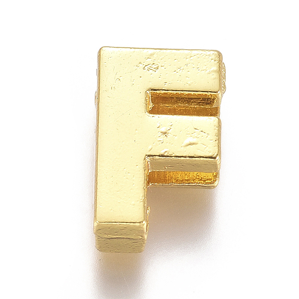 

PandaHall Alloy Slide Charms, Letter F, 12.5x8x4mm, Hole: 1.5x8mm Alloy Letter F