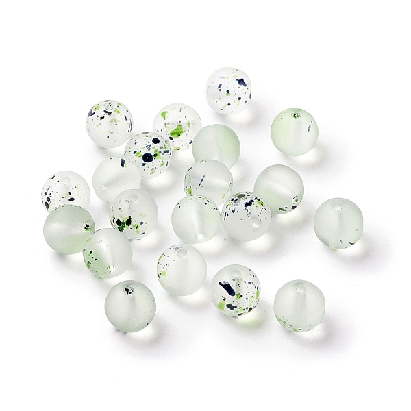 

PandaHall Glass Beads, Round, Lawn Green, 8mm, Hole: 1.4mm Glass Round