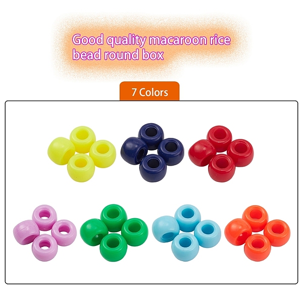 

PandaHall DIY Large Hole Beads Jewelry Making Finding Kit, Including Resin & Opaque Acrylic Barrel Large Hole Beads, Mixed Color, 123pcs/box..., Multicolor