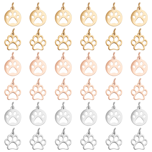

PandaHall DICOSMETIC 36Pcs 6 Style 304 Stainless Steel Pendants, Hollow, Dog Paw Prints, Mixed Color, 6pcs/style 304 Stainless Steel Mixed...