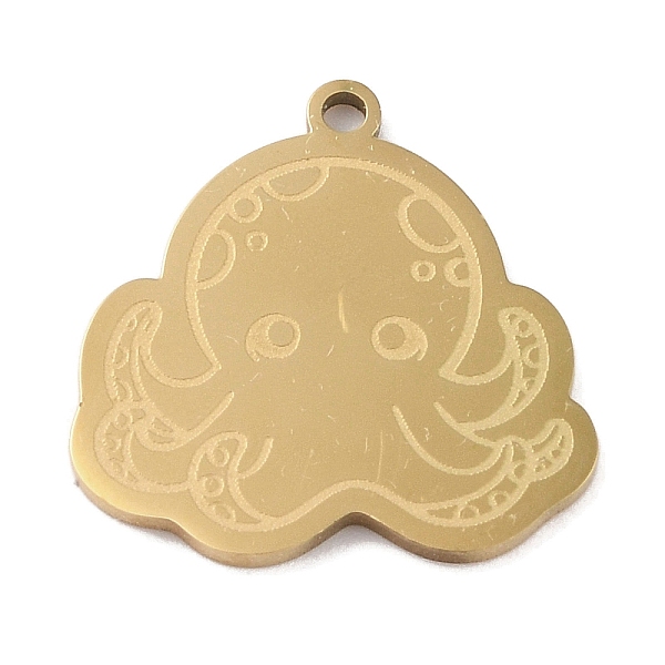 

PandaHall 304 Stainless Steel Pendants, Octopus Charm, Golden, 21.5x21.5x1.5mm, Hole: 1mm 304 Stainless Steel Octopus