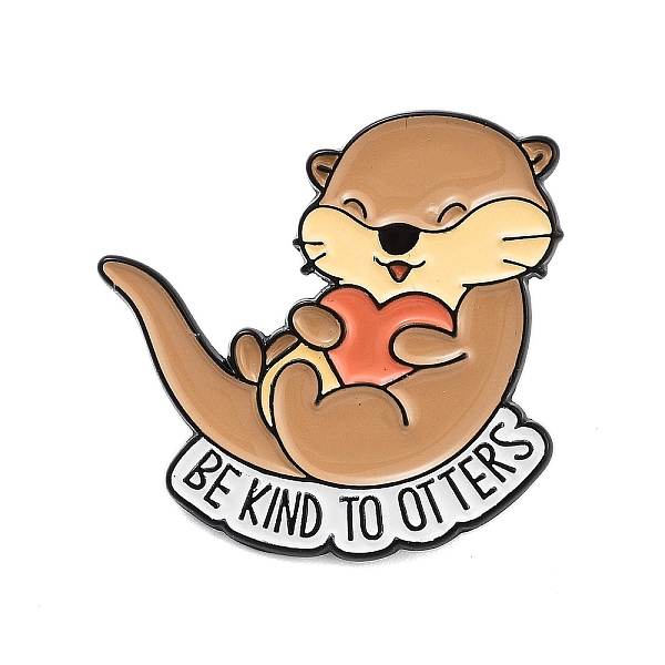 

PandaHall Animal Black Alloy Brooches, BEKIND TD OTTERS Enamel Pins, for Backpack Clothes, Beaver, 30x31.5x1.5mm Alloy+Enamel Beaver