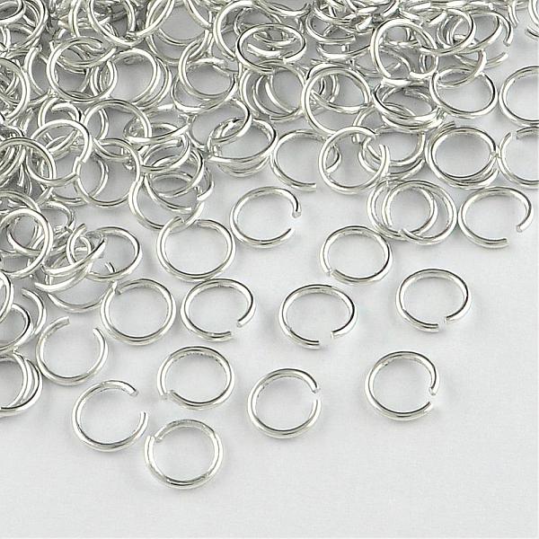 

PandaHall Aluminum Wire Open Jump Rings, Silver, 20 Gauge, 6x0.8mm, Inner Diameter: 5mm, about 43000pcs/1000g Aluminum Silver
