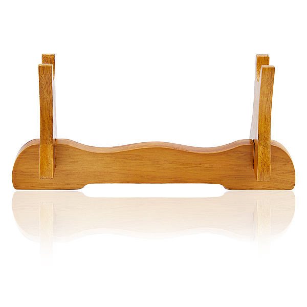 

PandaHall Wooden Sword Katana Holder Stand, Bracket Samurai Sword Display Easels, Goldenrod, 5.5x23x9cm Wood Gold