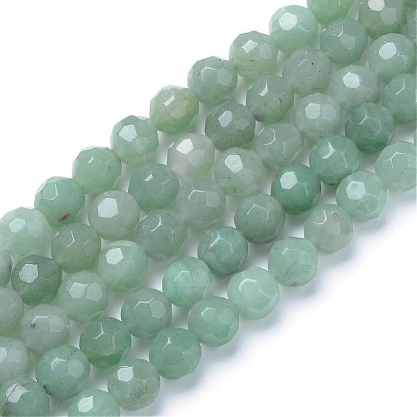 

PandaHall Natural Green Aventurine Bead Strands, Faceted Round, 6mm, Hole: 1mm, about 70pcs/strand, 15.7 inch Green Aventurine Round
