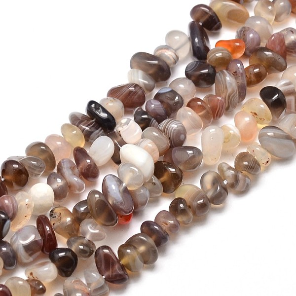 

PandaHall Natural Botswana Agate Chip Beads Strands, 4~14x4~12mm, Hole: 1mm, about 15.3 inch~16.1 inch Botswana Agate Chip