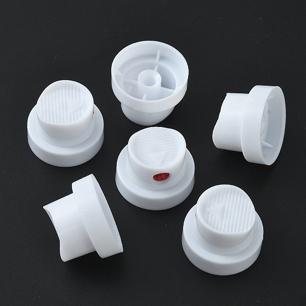 

PandaHall Plastic Spray Can Nozzles, Replaceable Tin Lid for Aerosol Bottle, White, 2.3x1.6cm Plastic Others White