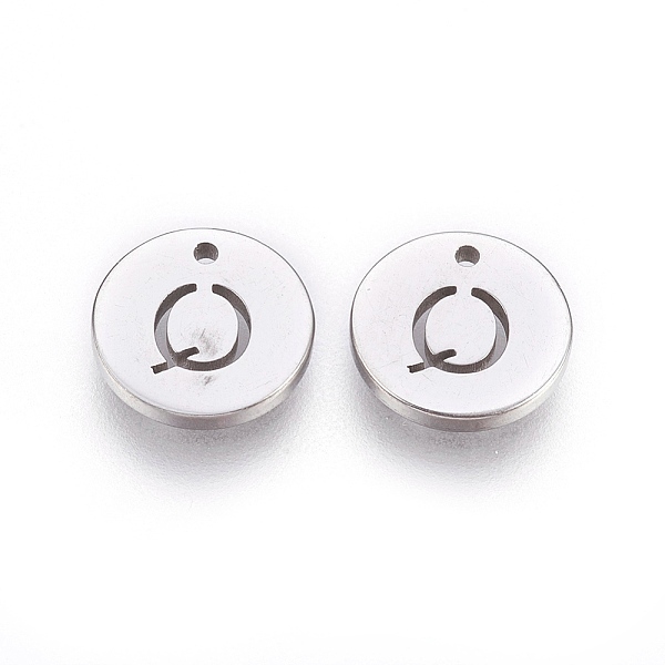 

PandaHall 304 Stainless Steel Charms, Flat Round with Letter, Stainless Steel Color, Letter.Q, 10x1mm, Hole: 1mm 304 Stainless Steel Letter...