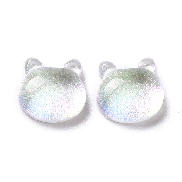 

PandaHall Glass Cabochons, Nail Art Decoration Accessories for Women, Bear, White, 7.5x8x3mm Glass Bear White