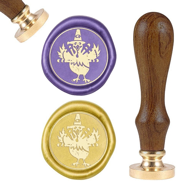 PandaHall DIY Scrapbook, Brass Wax Seal Stamp and Wood Handle Sets, Animal Pattern, 83x22mm, Head: 7.5mm, Stamps: 25x14.5mm Brass Other