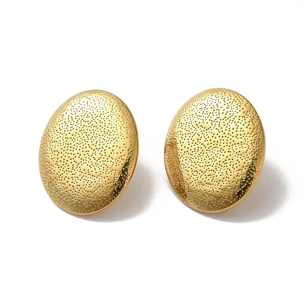 

PandaHall 304 Stainless Stud Earring Findings, with Vertical Loops, Golden, Oval, 25x20mm, Hole: 2.5mm, Pin: 0.8mm 304 Stainless Steel Oval